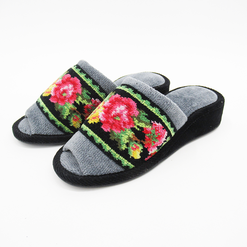 FEILER フェイラー LASY ROSE RHスリッパ /グレー